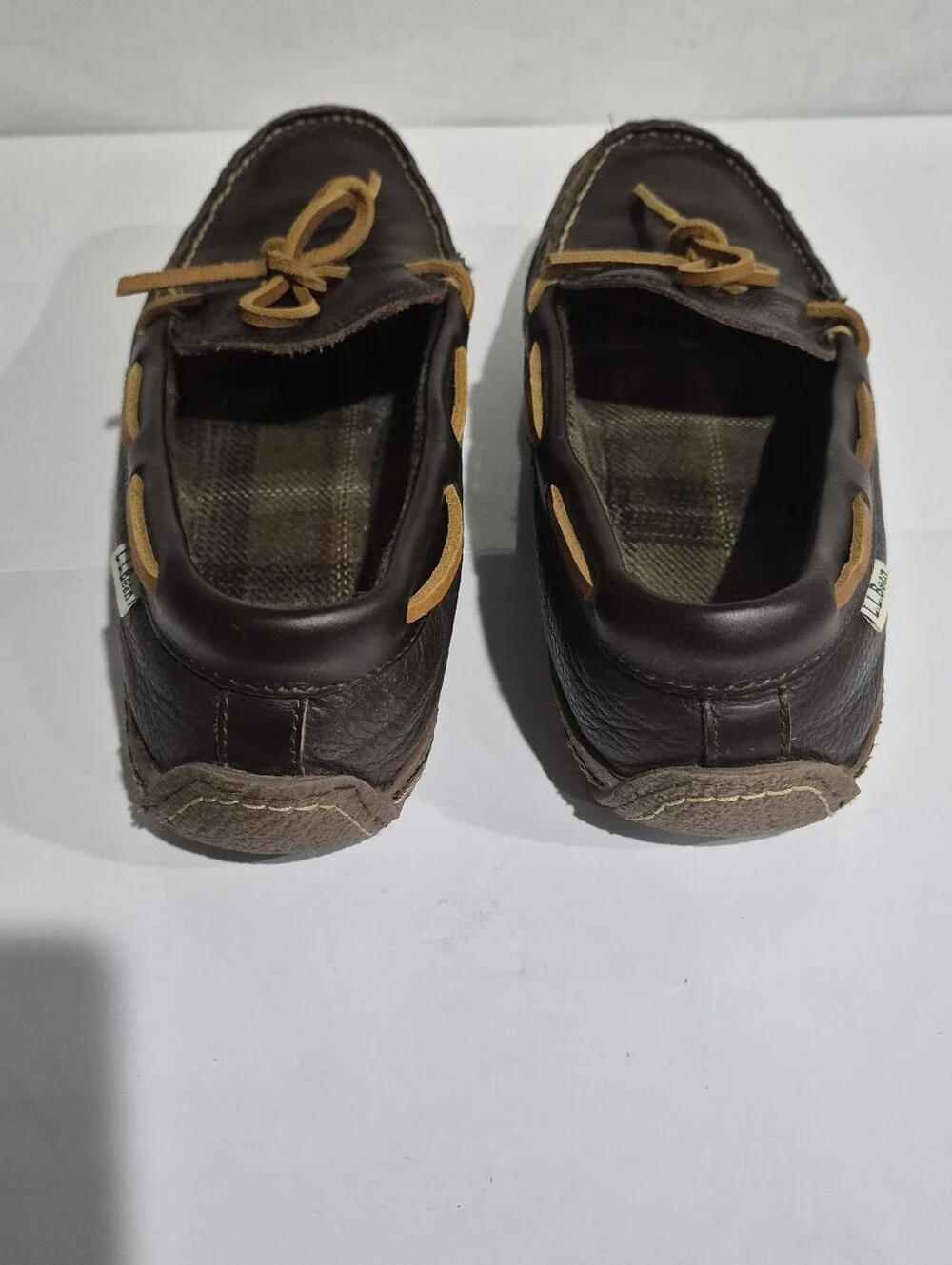 L.L. Bean Men’s Brown Leather Moccasin Driving Loafers Size 11